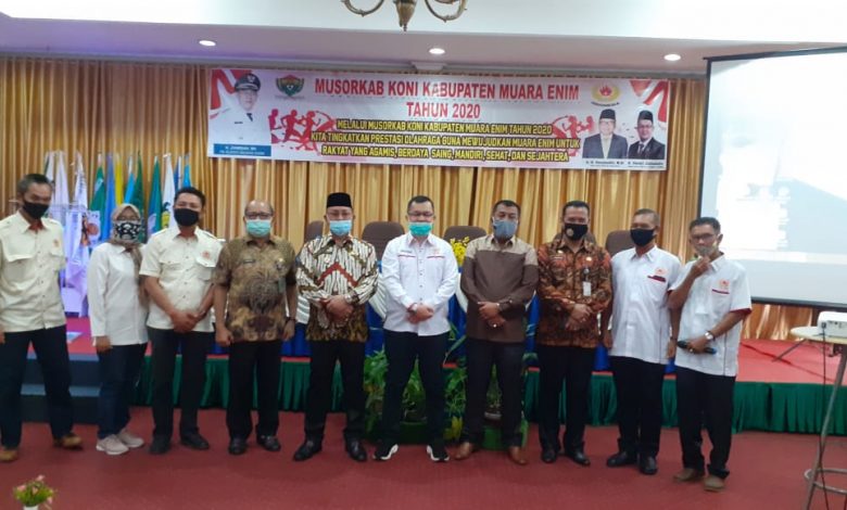 Terpilih Menjadi Ketua KONI Kabupaten  Muara  Enim  Muhammad 