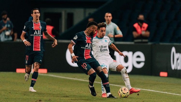 PSG Lawan Marseille, Neymar Dapat Kartu Merah Karena Pukul Alvaro Gonzalez