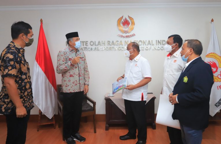 Gubernur Aceh dan Ketum KONI Aceh Melaporkan Persiapan PON XXI ke KONI Pusat