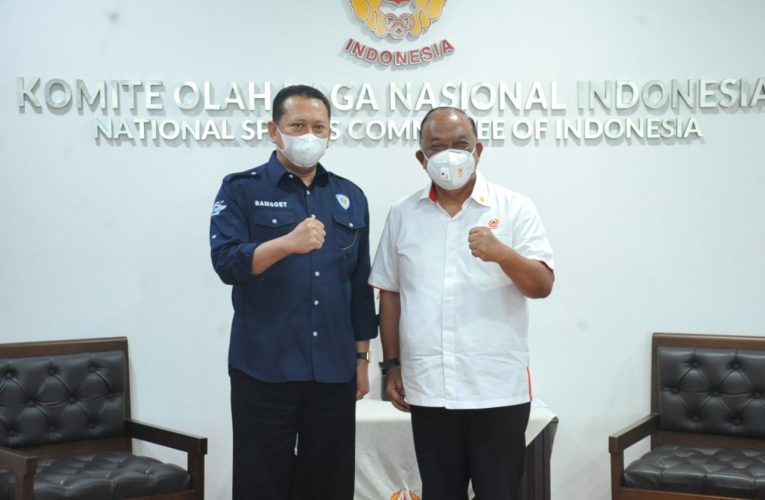 Ketum PP.IMI Bambang Soesatyo beserta Pengurus Berkunjung ke KONI Pusat