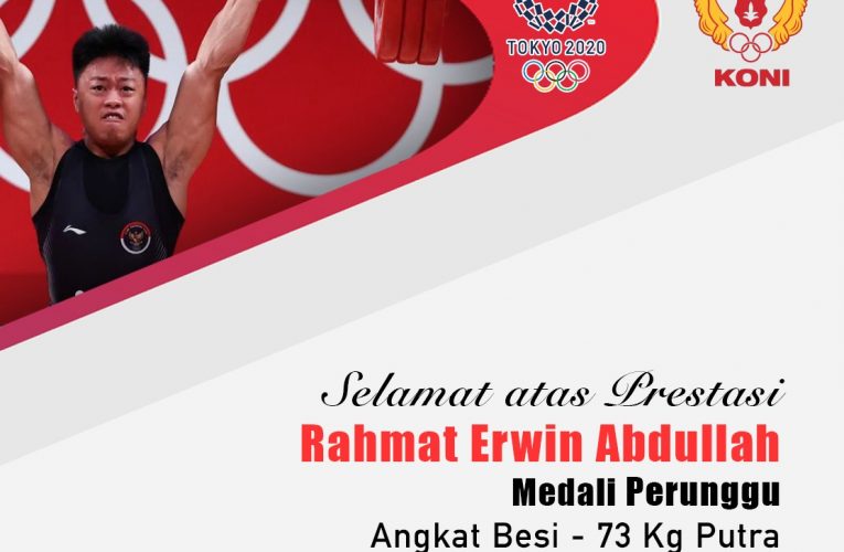 Rahmat Erwin Abdullah Berhasil Raih Perunggu Angkat Besi 73 kg