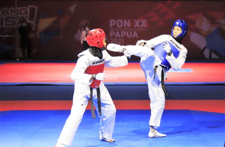 Ketum KONI Pusat Sampaikan Harapan PON XX saat Meninjau Pertandingan Taekwondo