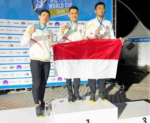 Atlet Panjat Tebing Putra Indonesia Sapu Bersih Medali dan Pecahkan Rekor pada Kejuaraan Dunia Tahun 2022 di Korsel