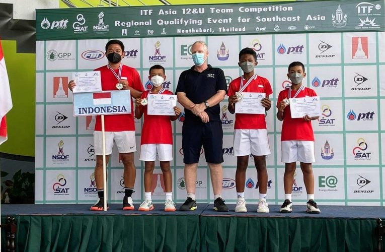 Atlet Tenis Muda Indonesia Juara Kompetisi Junior ITF Asia 12 & Under Team 2022 di Thailand