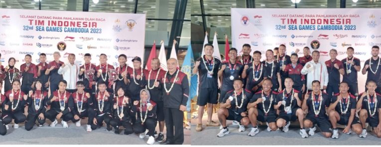 Usai Berjuang di SEA Games Kamboja 2023 , Rombongan Besar Kontingen Indonesia Kembali ke Tanah Air.