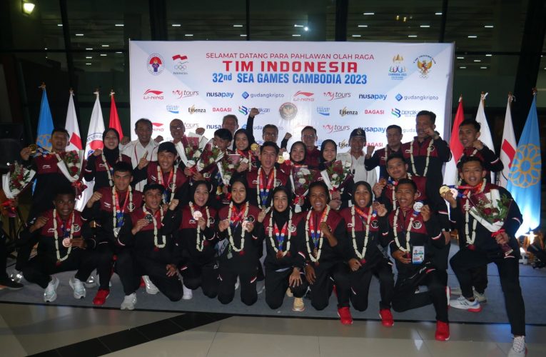 Kontingen Indonesia untuk SEA Games 2023 Kamboja Kembali Tiba di Soekarno-Hatta Hari Ini