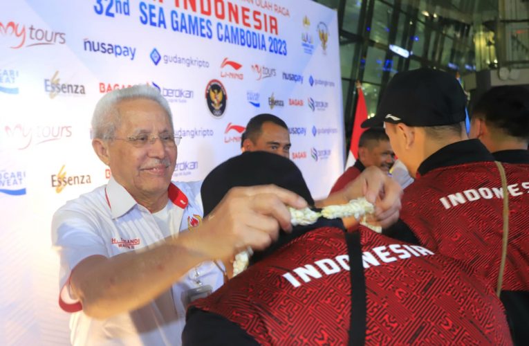 Kontingen Indonesia untuk SEA Games Kamboja Kembali Tiba di Soekarno-Hatta