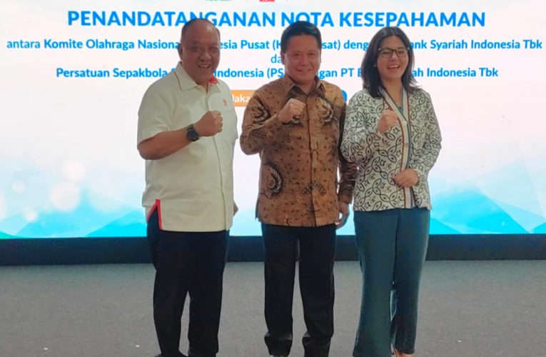 KONI Pusat, Bank Syariah Indonesia dan PSSI Resmi Bekerja Sama untuk Olahraga Indonesia