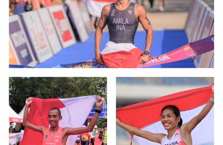 Indonesia Raih Tiga Medali Emas Pertama SEA Games Kamboja 2023 dari Aquathlon dan Atletik