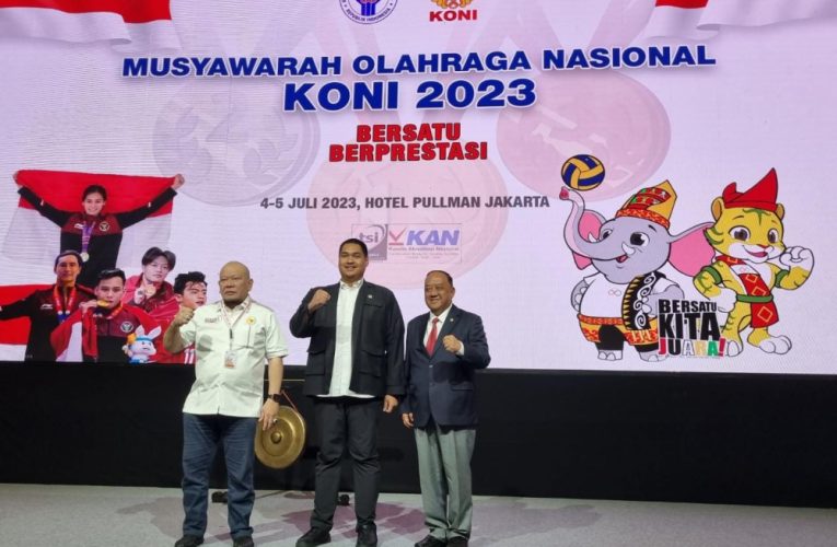 Menpora Resmikan Musornas XIV KONI 2023, Apresiasi Kinerja Letjen TNI Purn Marciano Norman