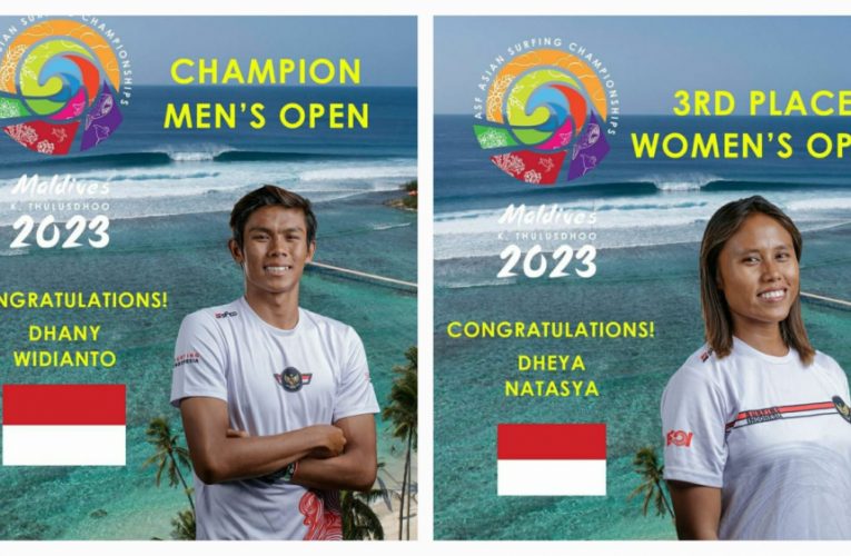 Dua Atlet Selancar Ombak Indonesia Raih Medali Kejuaran Asia 2023