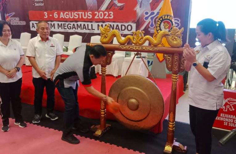 Ketua Umum PBTI Membuka Kejuaraan Wilayah V Taekwondo Open Tournament Se-Sulawesi di Manado