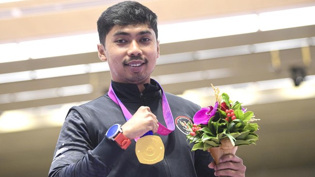 Atlet Menembak M.Sejahtera Dwi Putra Kembali Raih Emas Asian Games Hangzhou