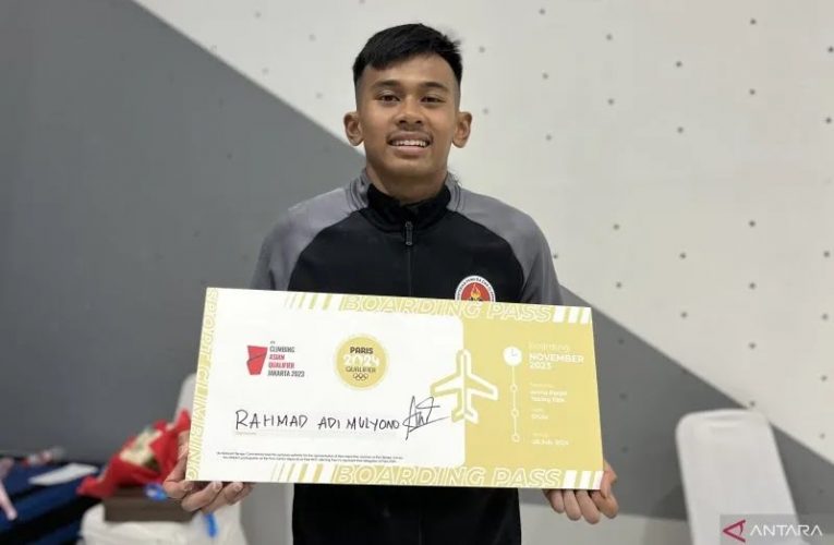 Atlet Panjat Tebing Indonesia, Rahmad Adi Mulyono Raih Tiket Olimpiade Paris 2024