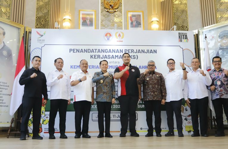 Kemenpora RI Tandatangani Kerja Sama dengan KONI Pusat, PB.PON XXI wilayah Aceh dan Sumut Tahun 2024