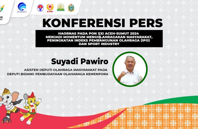 Haornas Pada PON XXI Aceh-Sumut Tahun 2024 Menjadi Momentum Mengolahragakan Masyarakat, Peningkatan Indeks Pembangunan Olahraga, dan Sport Industry