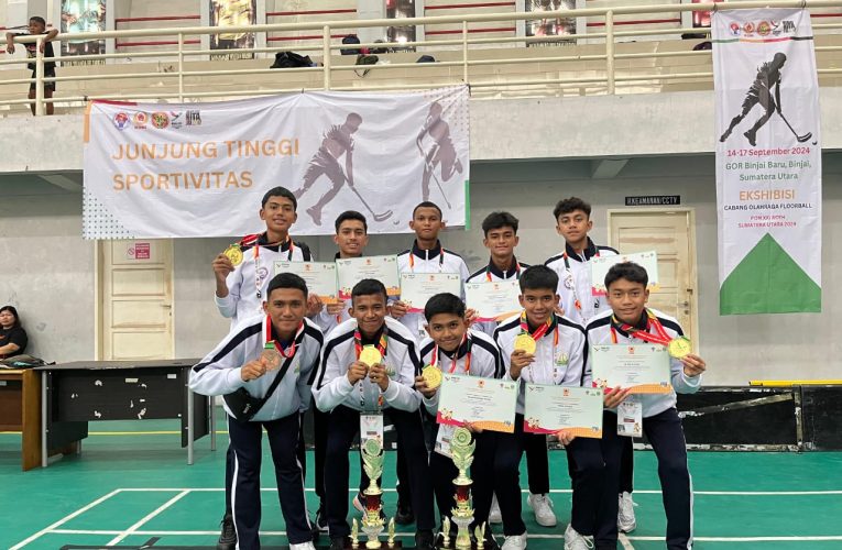 Aceh Sumbang Emas dan Perunggu Pertandingan Eksebisi Cabang Floorball PON XXI Aceh-Sumut 2024