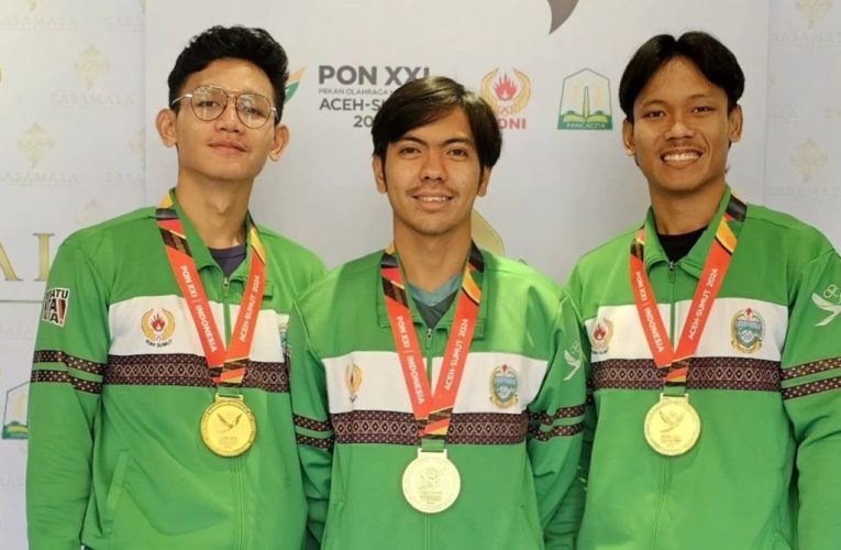 Berlaga pada PON XXI Aceh-Sumut 2024, Tim Panjat Tebing Speed Relay Putra Sumut Pecahkan Rekor Nasional