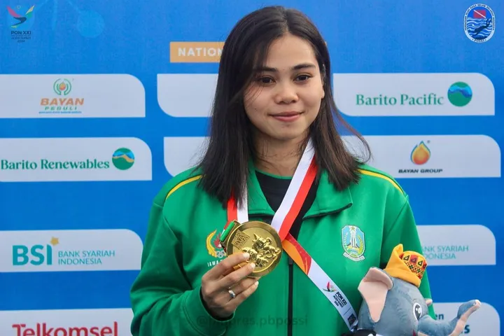 Janis Rosalita Suprianto Pecahkan Rekor Nasional Finswimming PON XXI Aceh-Sumut 2024