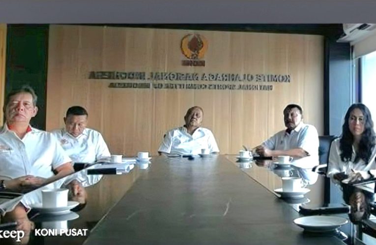 Pimpin Rapat Virtual dengan KONI Seluruh Indonesia, Ketum KONI Pusat Sampaikan Agenda Strategis Tahun 2025