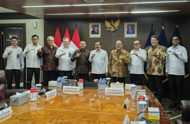 Audiensi Ketum KONI Pusat kepada Menteri Imigrasi dan Pemasyarakatan Bahas Dukungan Terhadap Penyelenggaraan Event Olahraga Nasional